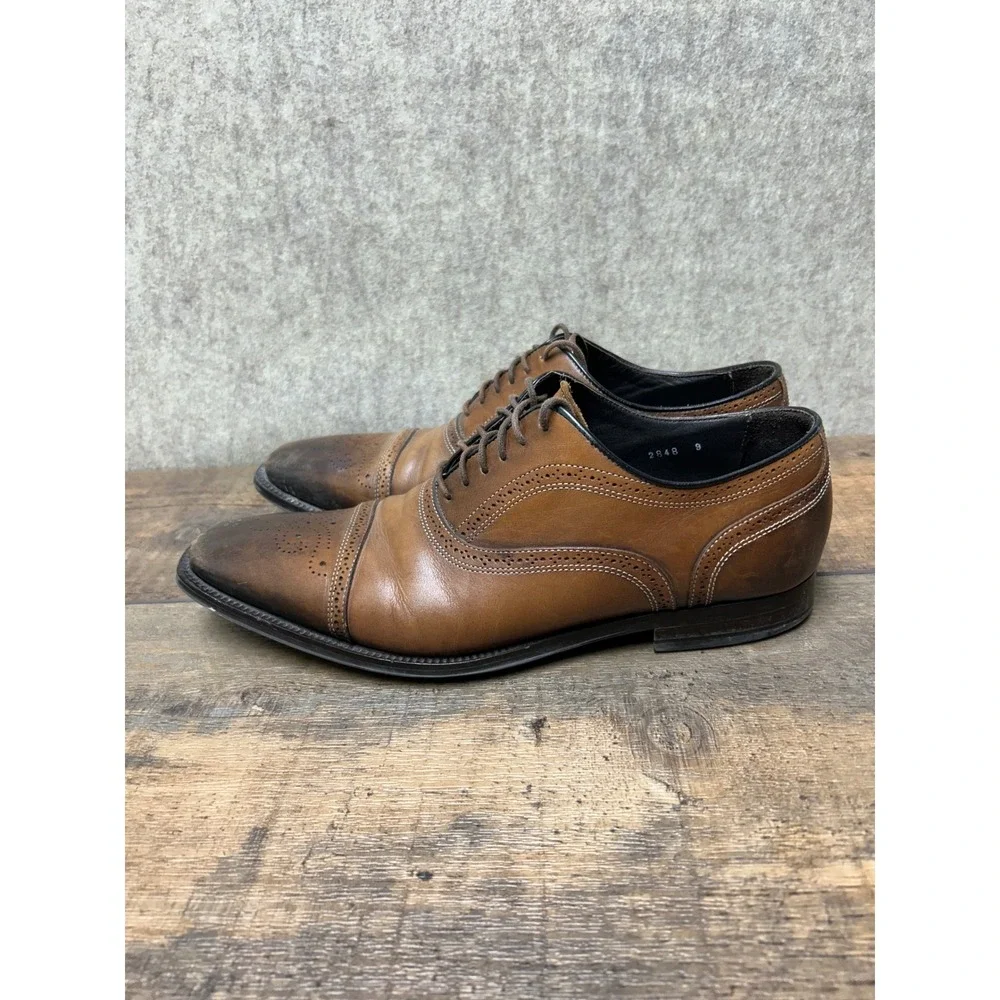 To Boot New‎ York Adam Derrick Brown Leather Brogue Cap Toe Oxford Dress Shoes 9